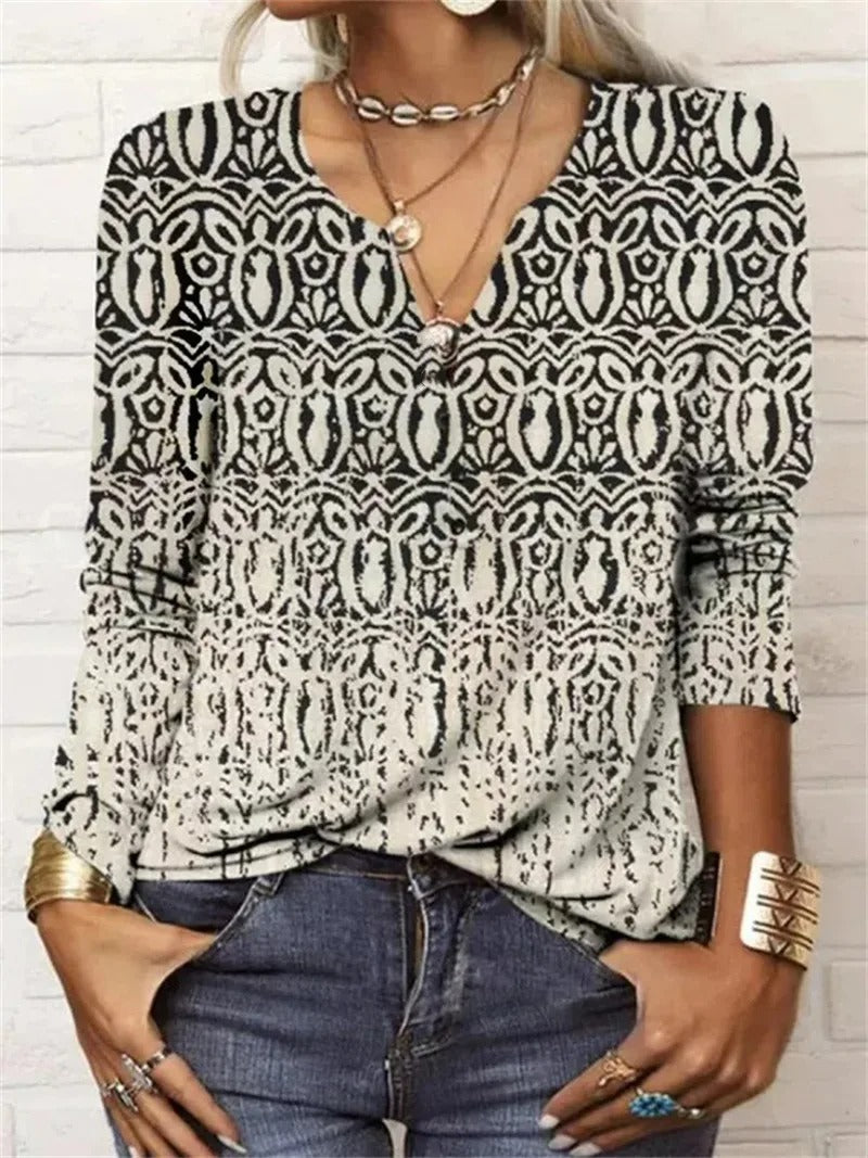 EP | top à manches longues avec imprimé patchwork boho