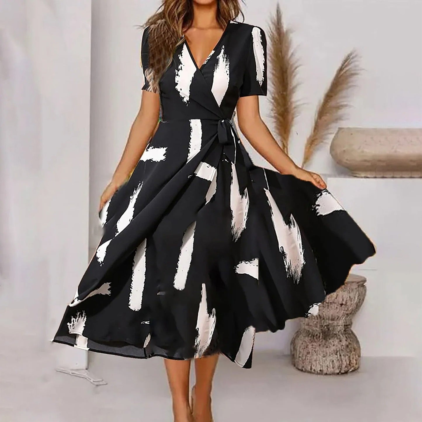 EP | Robe longue pour femme avec imprimé vintage