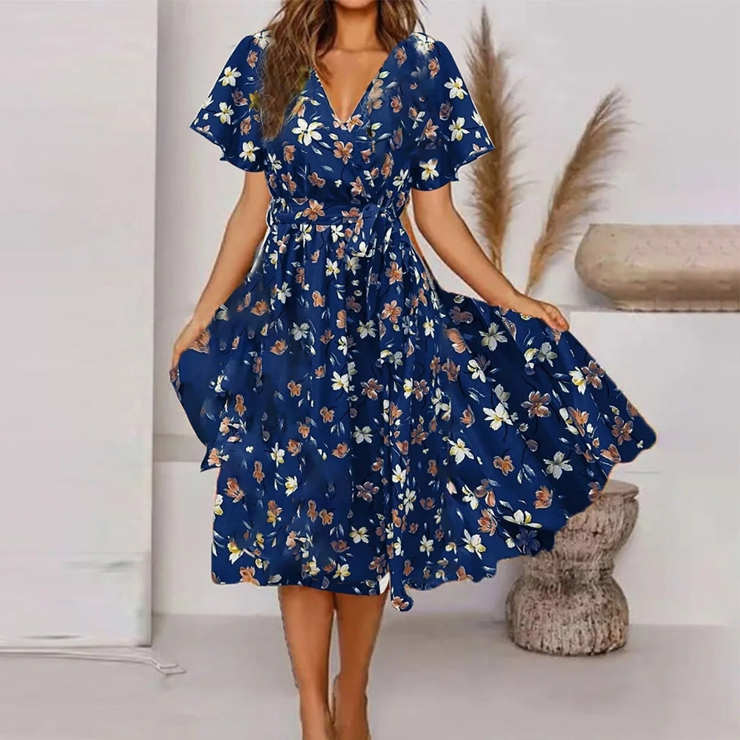 EP | Robe longue pour femme avec imprimé vintage