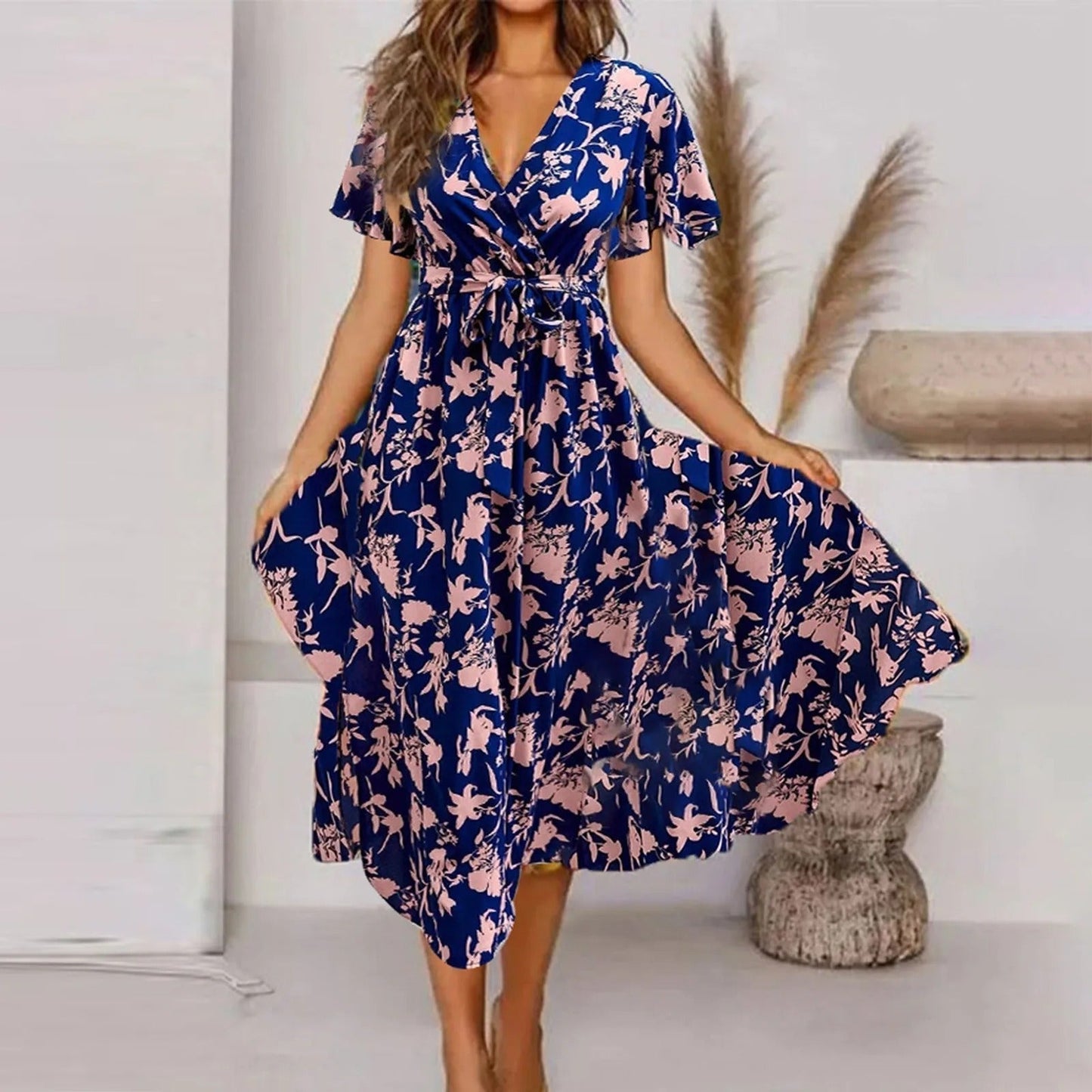 EP | Robe longue pour femme avec imprimé vintage