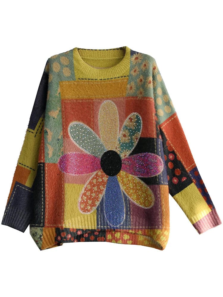 EP | Pull-over vintage à fleurs de diamant 2024