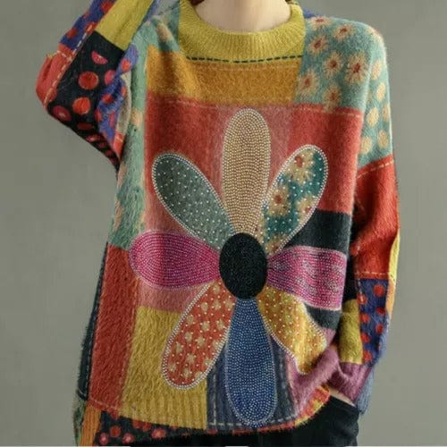 EP | Pull-over vintage à fleurs de diamant 2024