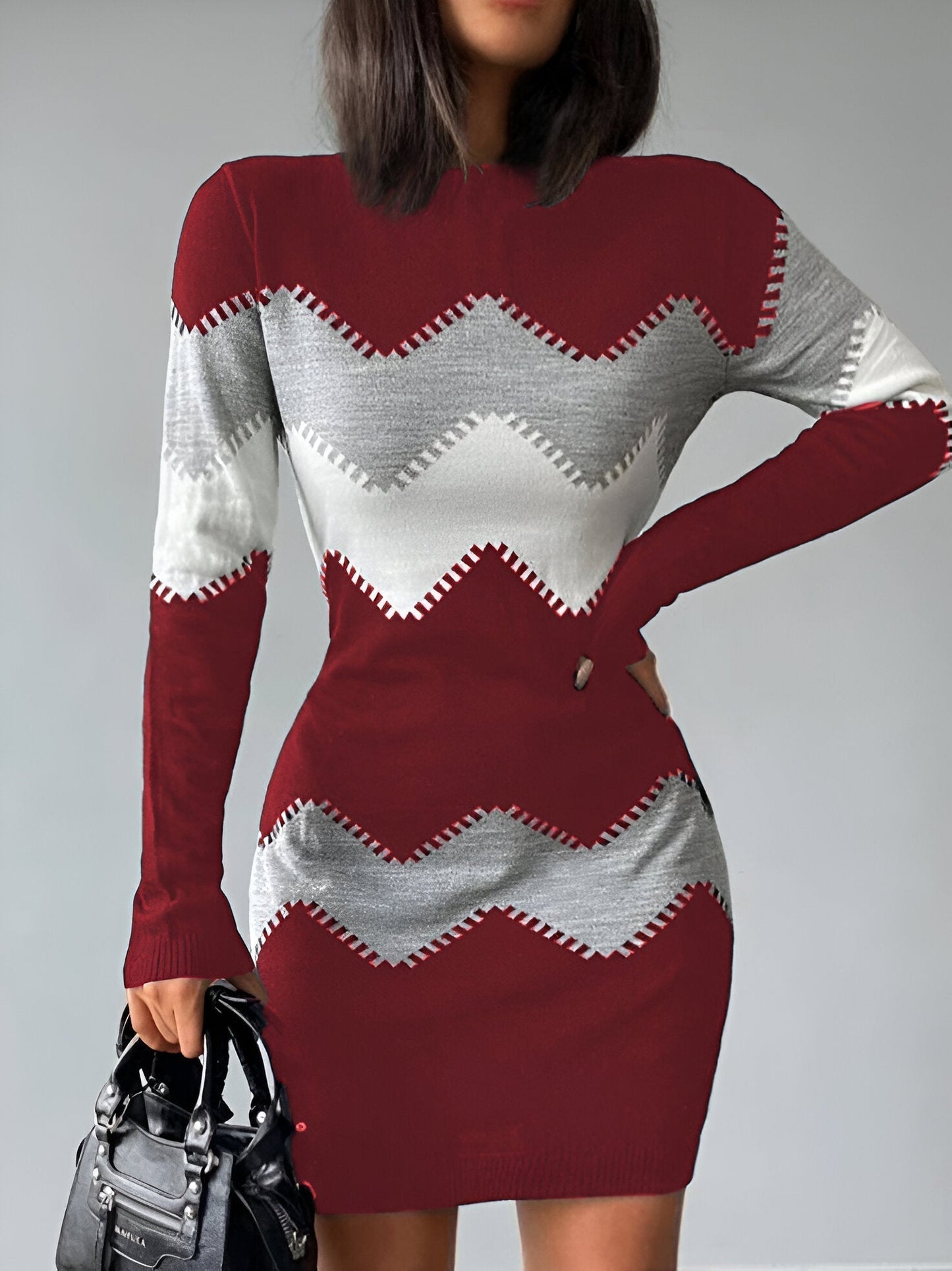 EP | Mini-robe bodycon élégante en maille