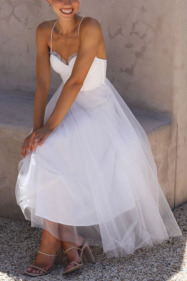 EP | Robe bustier midi en tulle