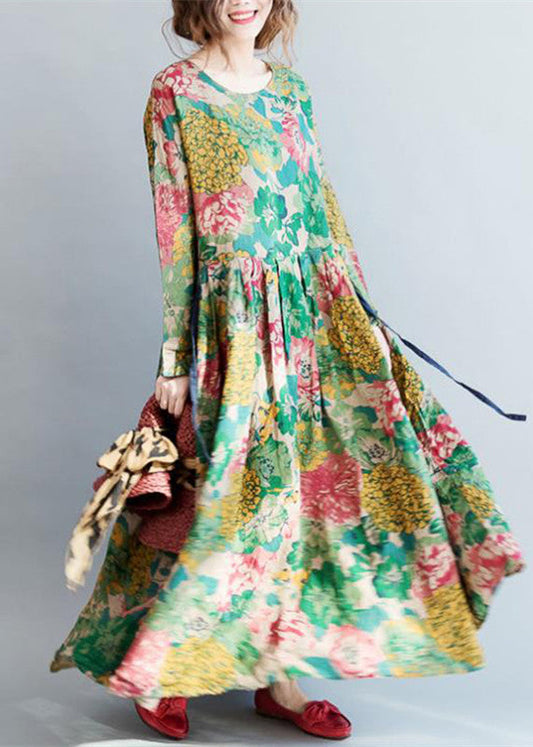 EP | robe longue en lin fleurie à la mode