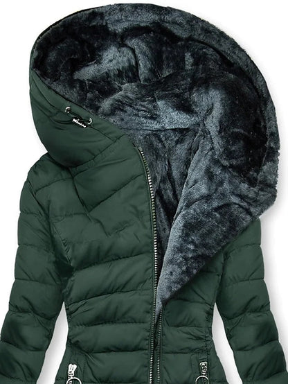 ND | Manteau d'hiver luxueux avec doublure en fourrure synthétique