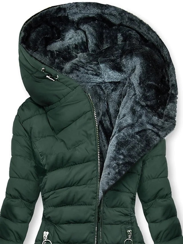ND | Manteau d'hiver luxueux avec doublure en fourrure synthétique