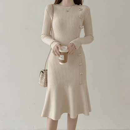 EP | robe midi élégante à côtes pour femmes