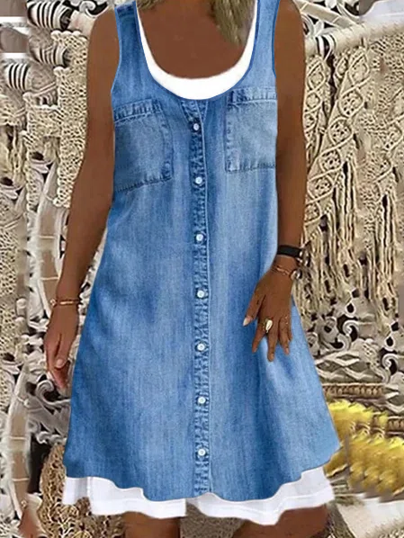 EP | Casual Robe deux pièces sans manches EE30