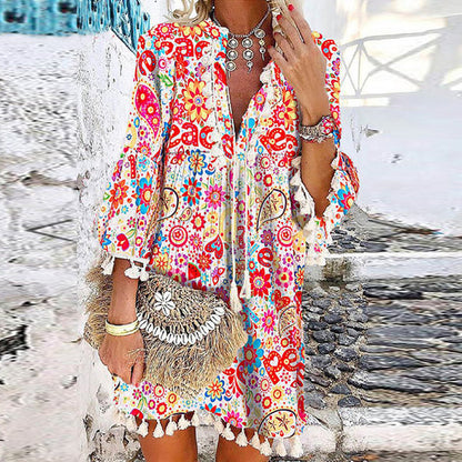 EP | Robe vintage avec col en V
