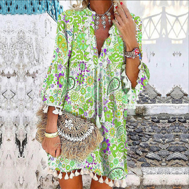 EP | Robe vintage avec col en V