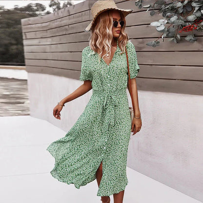 EP | robe midi chic pour femme avec boutons
