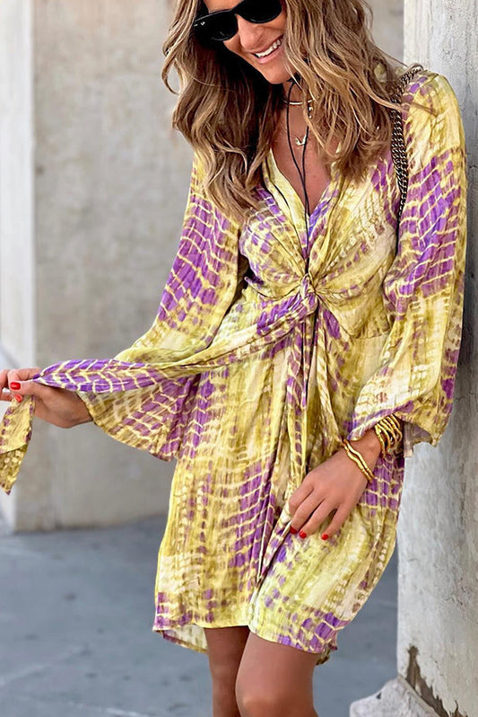 EP | Take Me Away Tie-dye Print Mini Robe à taille basse