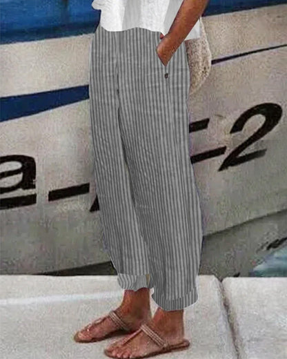 ND | Pantalon loose rayé