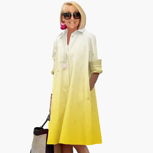EP | Robe midi boho pour femme avec manches longues et poches latérales