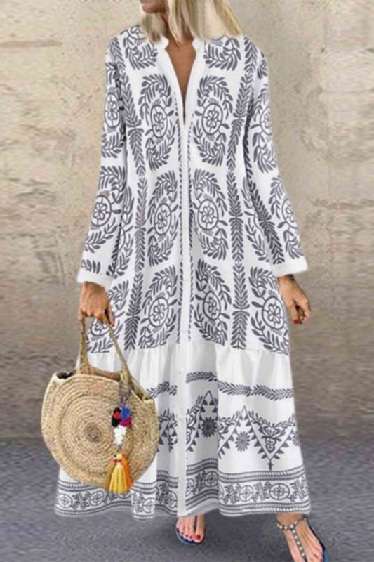 EP | Robe longue à col haut et streetprint