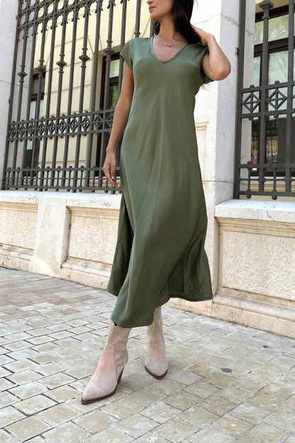 EP | Evase Robe midi en satin