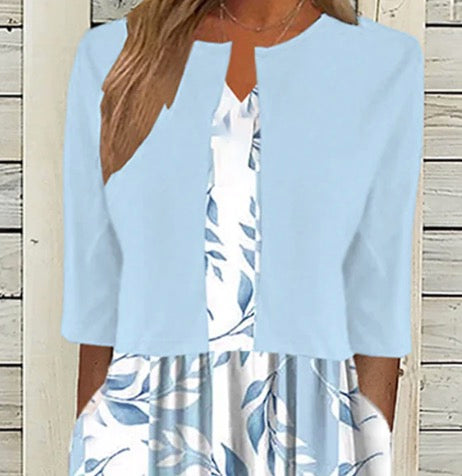 EP | Robe midi à imprimé floral et veste assortie