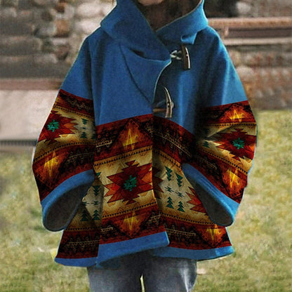 ND | Manteau à motif boho tribal avec capuche