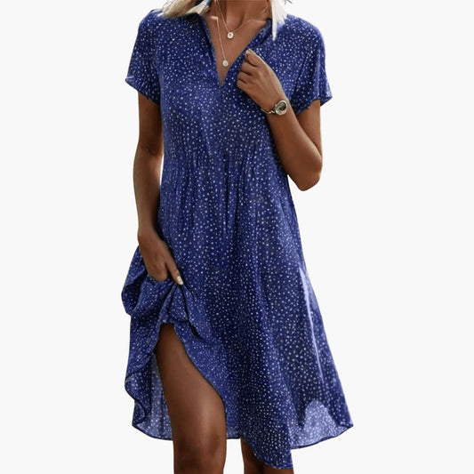 EP | Robe midi boho femme avec poches et manches courtes