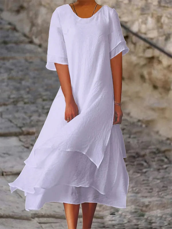 ND | Robe midi fluide à plusieurs couches