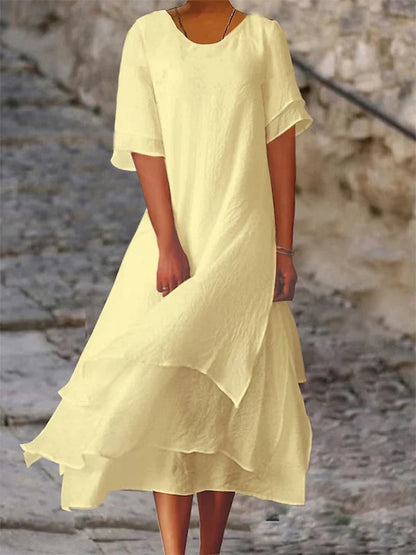 ND | Robe midi fluide à plusieurs couches