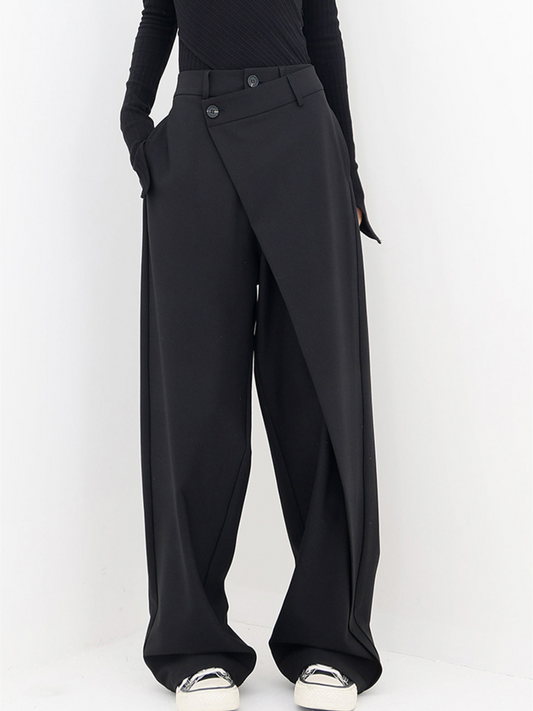 ND | Pantalon asymétrique tendance à jambe large