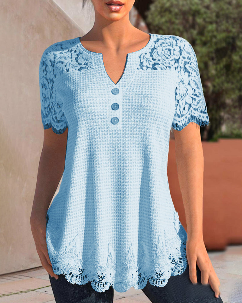 ND | Blouse en dentelle structurée