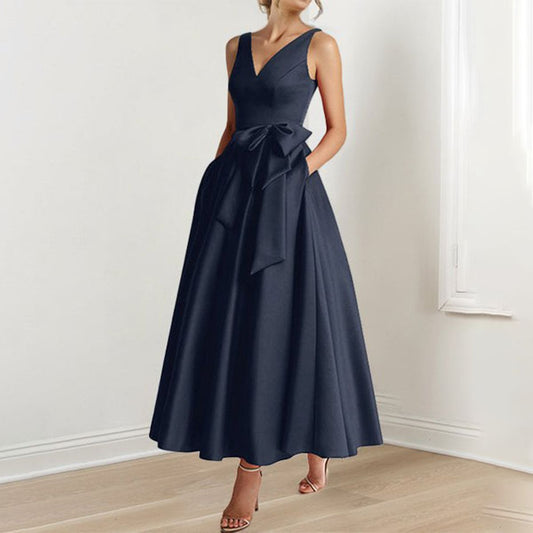 EP | Robe maxi vintage lisse sans manches