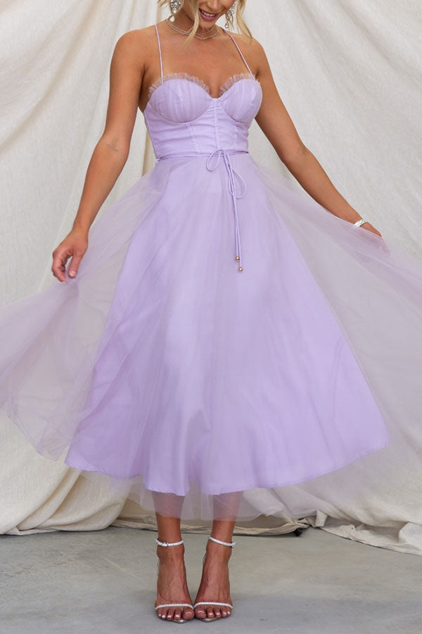 EP | Robe bustier midi en tulle
