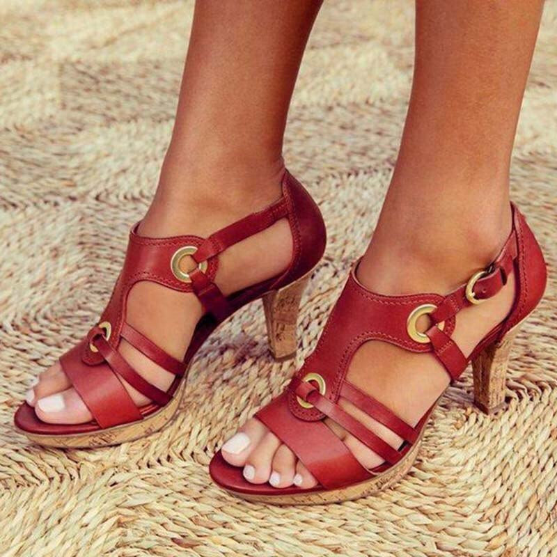 ND | Sandales à lanières avec talon