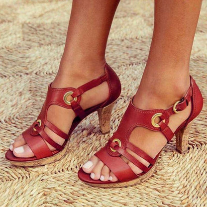 ND | Sandales à lanières avec talon