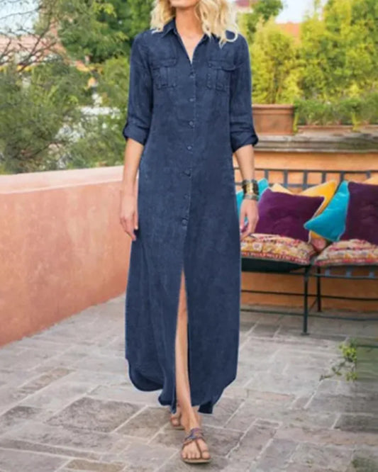 EP | robe maxi à manches longues polyvalente pour des occasions décontractées ou plus chics