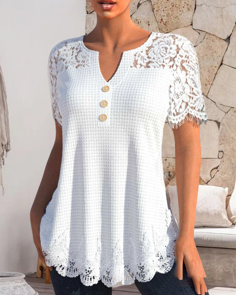 ND | Blouse en dentelle structurée