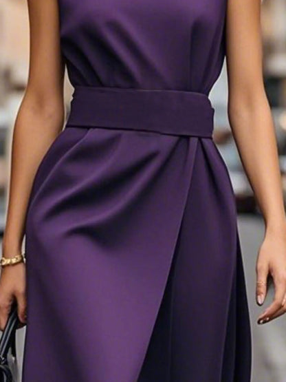 EP | Col rond Robe midi sans manches