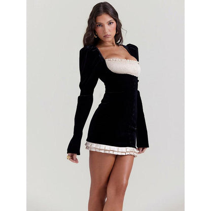 EP | Mini-robe élégante à manches longues et dos nu