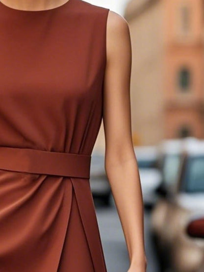 EP | Col rond Robe midi sans manches