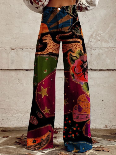 ND | Pantalon boho évasé pour femmes