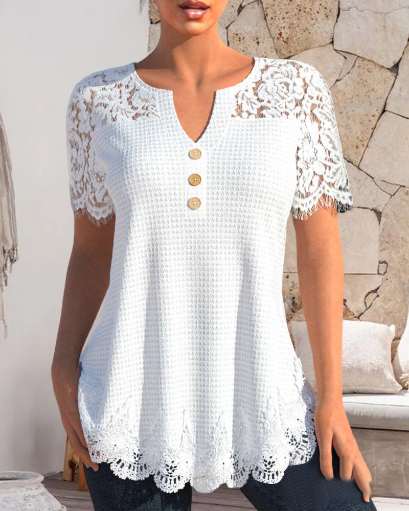 ND | Blouse en dentelle structurée