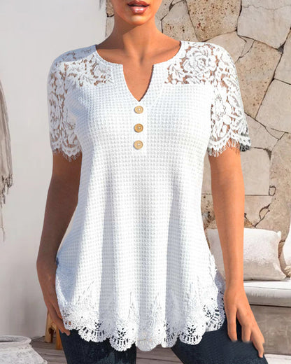 ND | Blouse en dentelle structurée