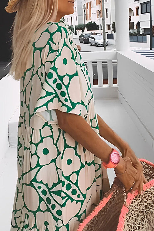 EP | ROBE MIDI IMPRIMÉ FLORAL VACANCES