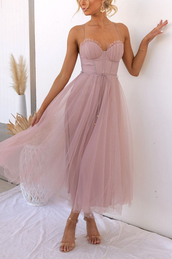 EP | Robe bustier midi en tulle