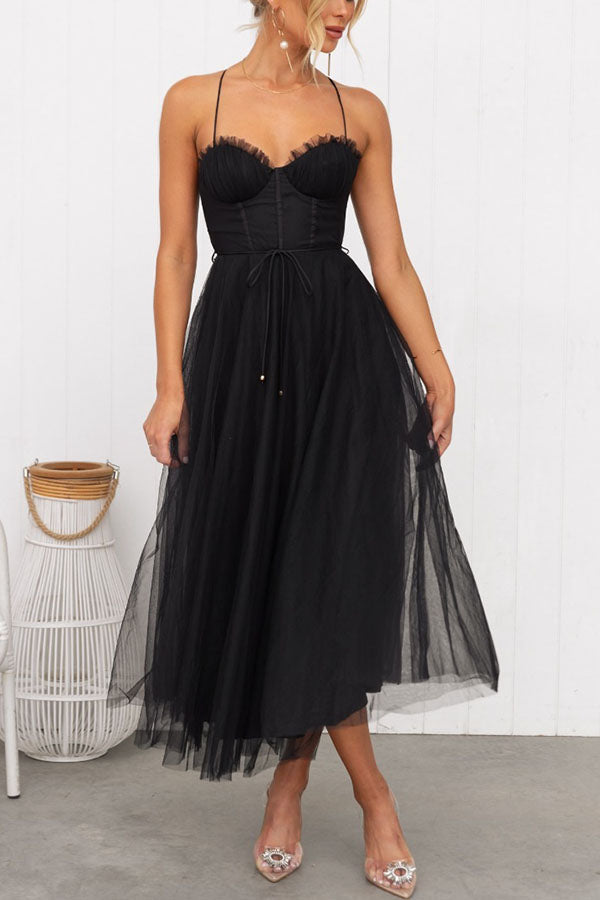 EP | Robe bustier midi en tulle