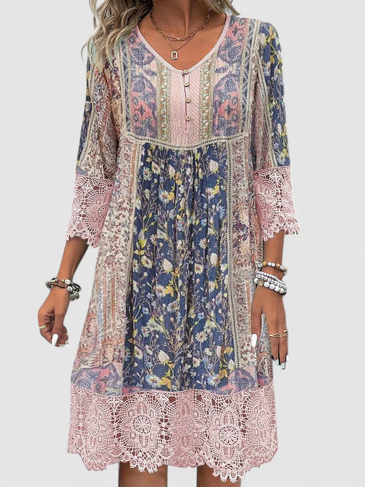 EP | Robe midi intemporelle en dentelle