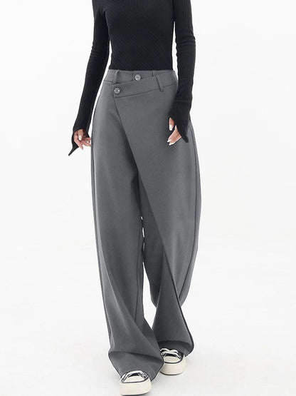 ND | Pantalon asymétrique tendance à jambe large