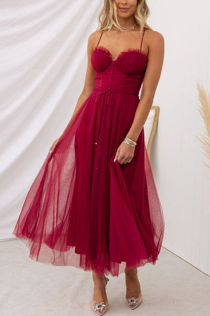 EP | Robe bustier midi en tulle