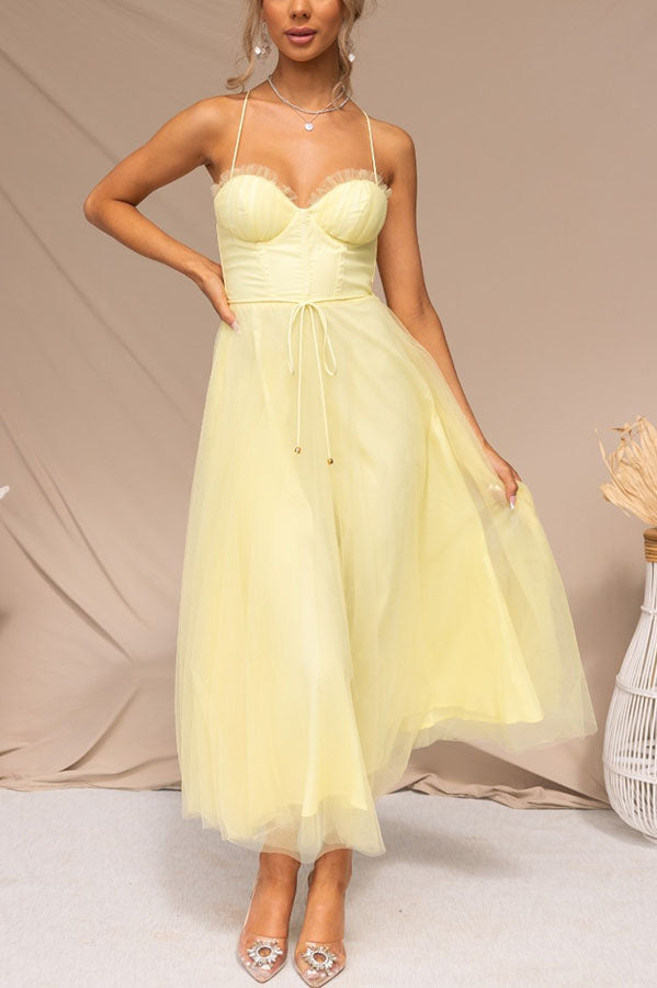 EP | Robe bustier midi en tulle