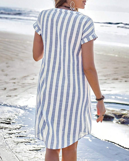 EP | Robe chemise élégante à rayures