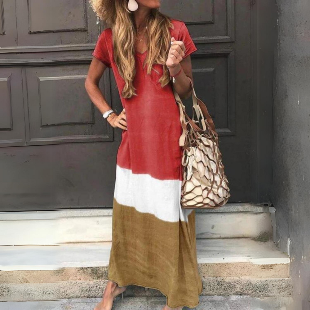 ND | Robe à manches courtes Mosaïque