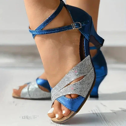 EP | Sandales pour femmes avec talon pailleté